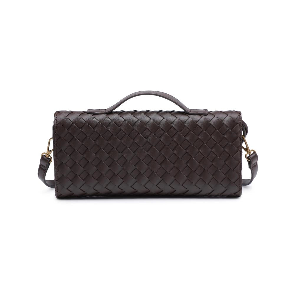 Espresso Woven Clutch Crossbody