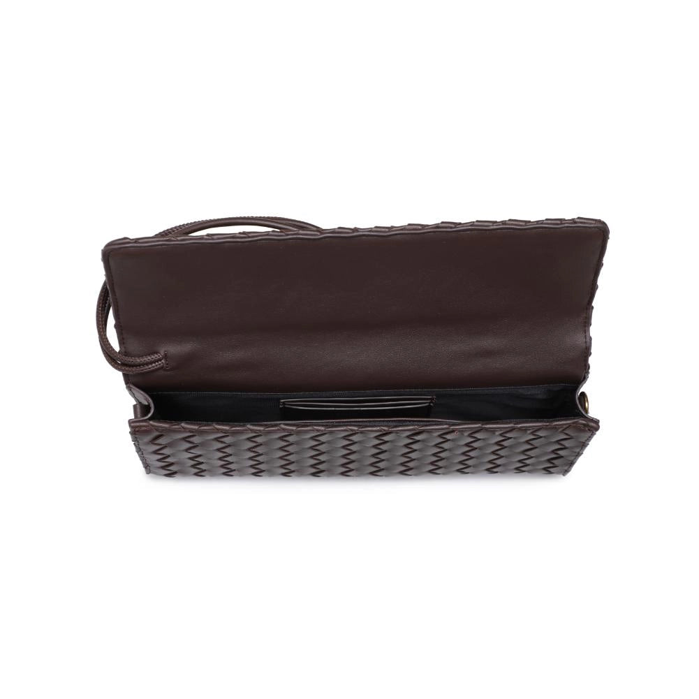 Espresso Woven Clutch Crossbody