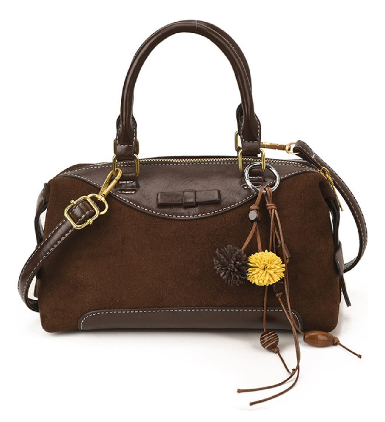 Nina Brown x Suede Town Bag