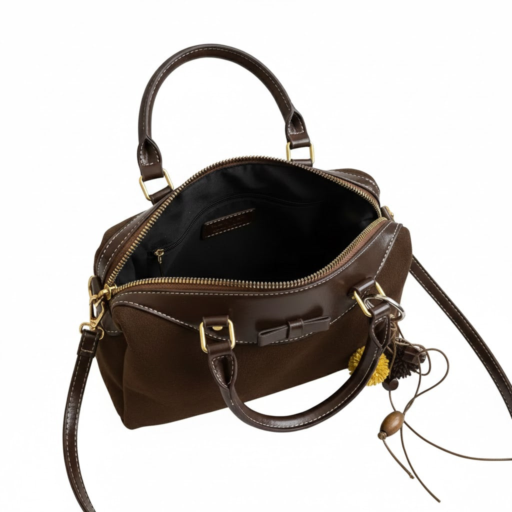 Nina Brown x Suede Town Bag