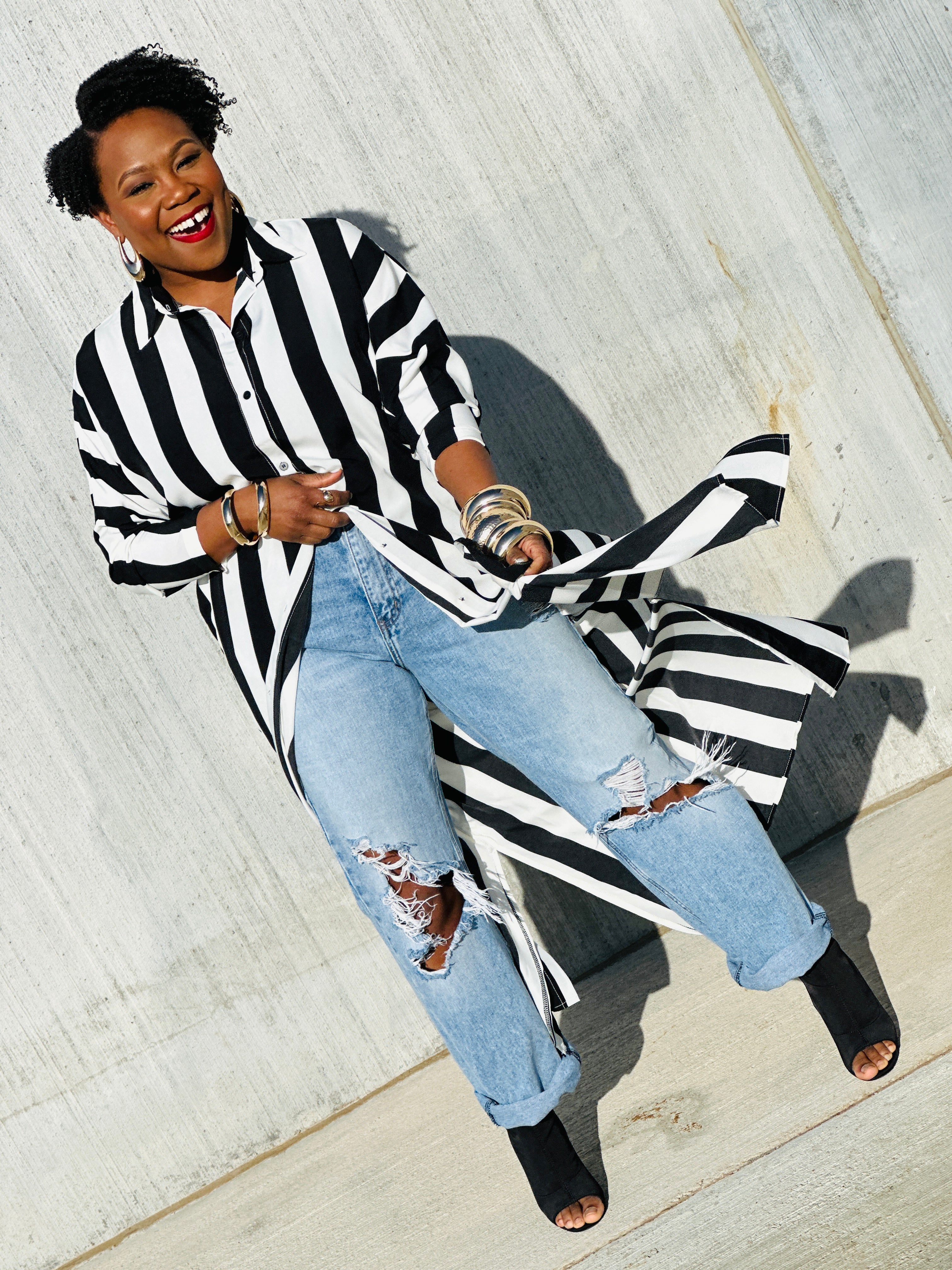 Blurred Lines Shirt Dress