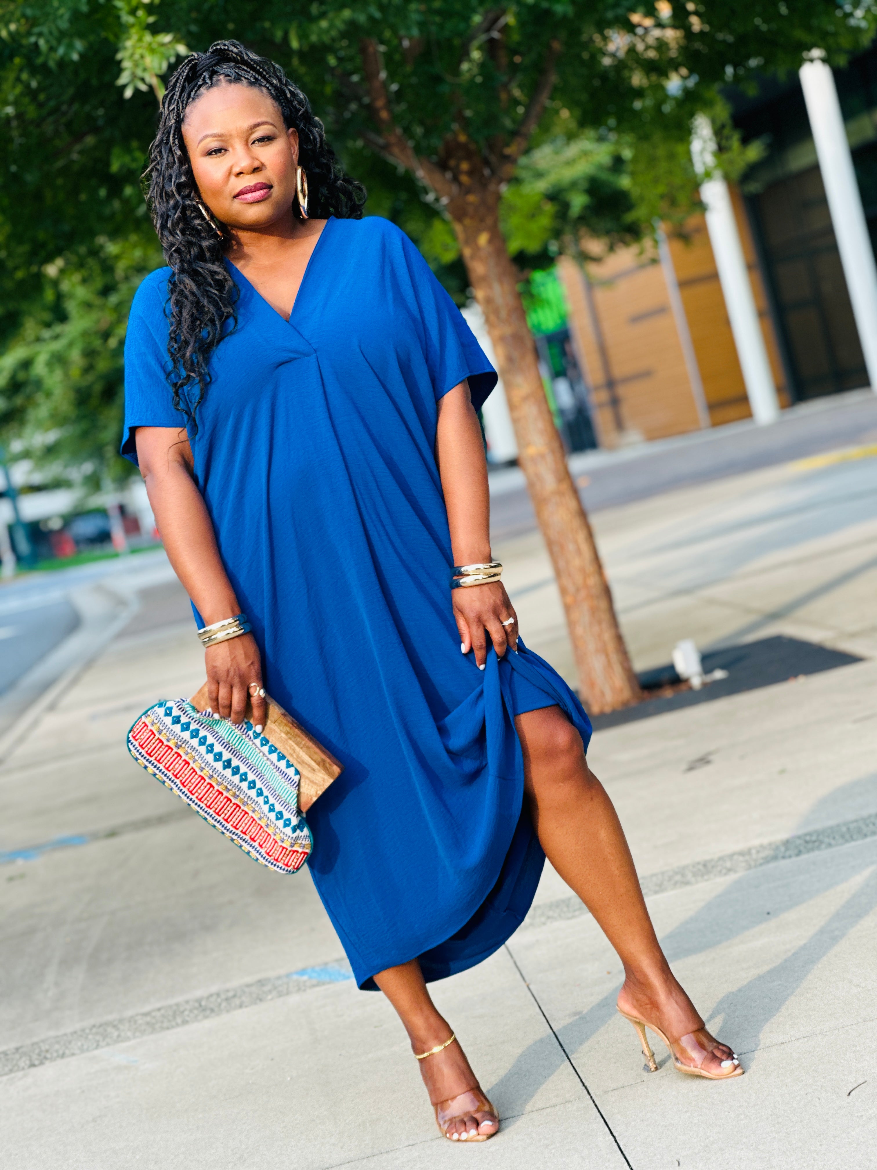 Beautiful Blue Dress – So Basic Boutique
