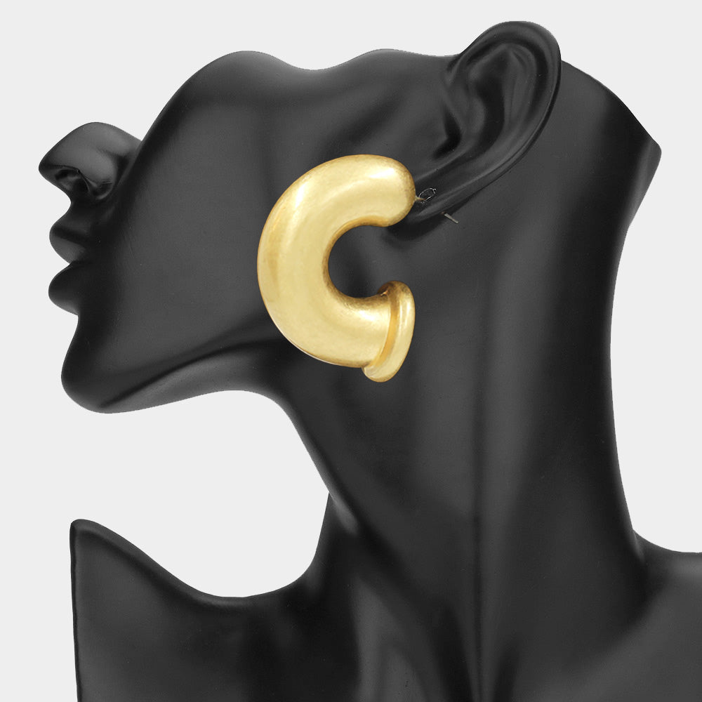 Pipe Down Post Earrings