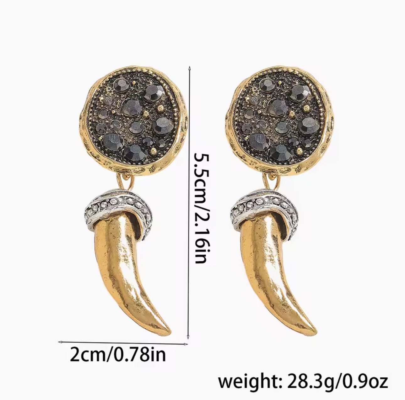 Little Hang, Little Fang Earrings