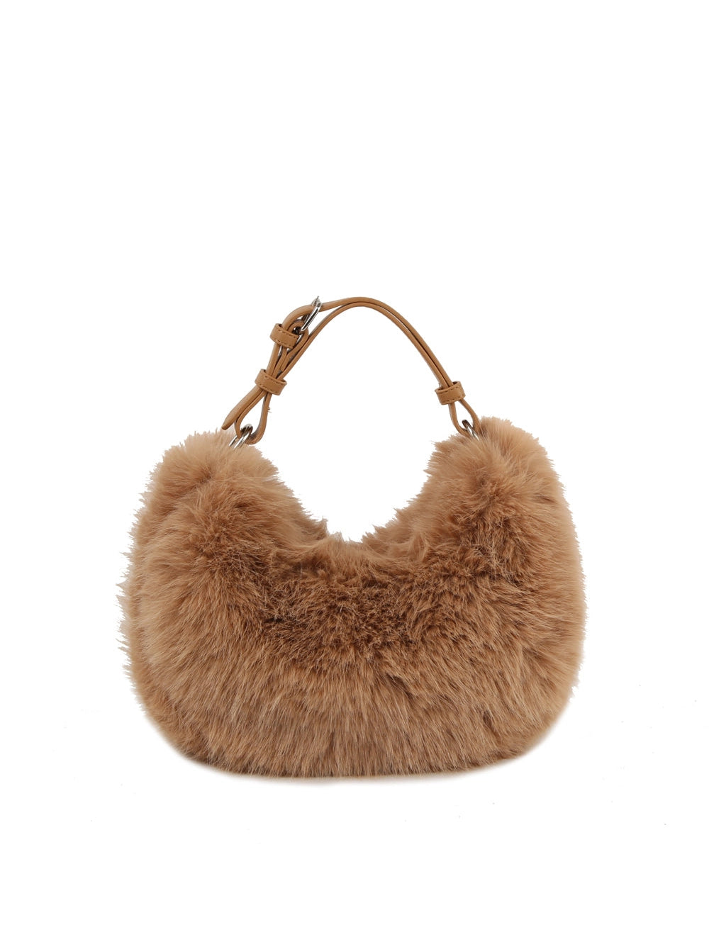 Taupe Furry Frenzy Shoulder Bag